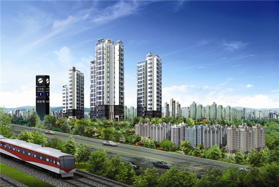 한양수자인 아파트 투시도