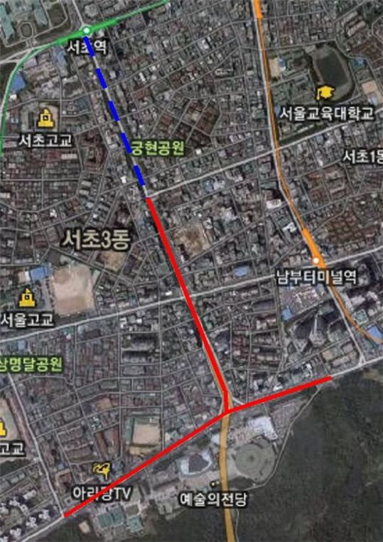 반포로, 남부순환로 빛의 거리로 태어난다