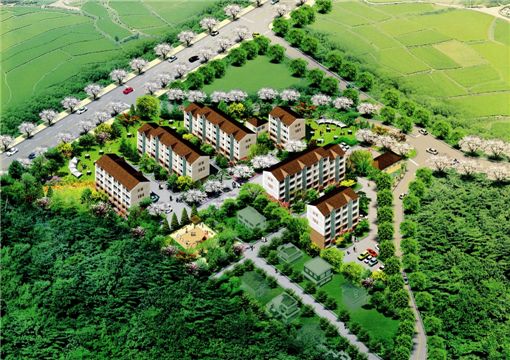 새마을 아파트 투시도