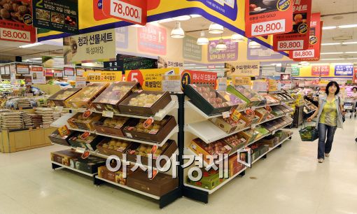 [포토]썰렁한 청과선물코너