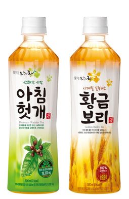 롯데칠성, 오늘의차 아침헛개·황금보리 2종 출시