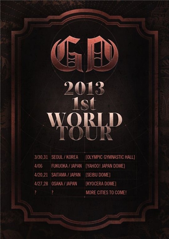 지드래곤, 韓솔로 아티스트 최초 日 3대 돔 투어 개최