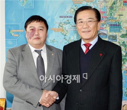 [포토]박준영 전남 도지사, 몽고 민테사아칸 톱 아이막주 지사와 면담