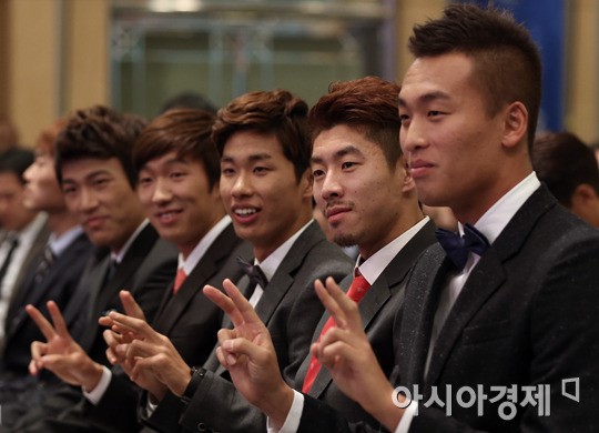 [포토] K리그 스타들의 깜찍 브이