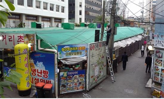 종로구 인사동  화신 맛의 거리 노점 정비