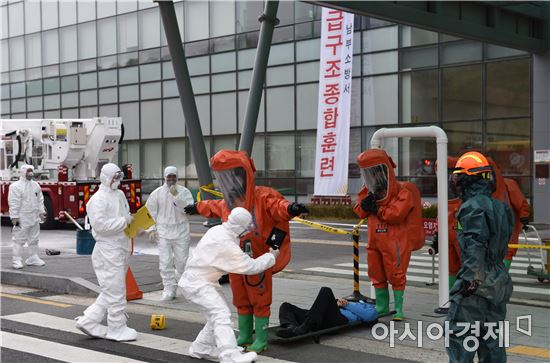 광주시 남부소방서,실전 같은 ‘긴급구조 종합훈련’실시