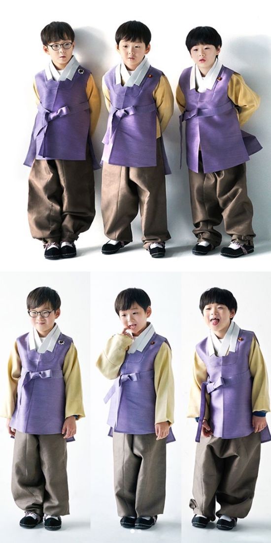 삼둥이 대한·민국·만세, 한복 입고 설 인사…네티즌 올 한해도 건강하자