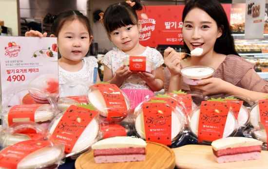 [포토]홈플러스, 여름 쿨 디저트 딸기 요거트 케이크 맛보세요