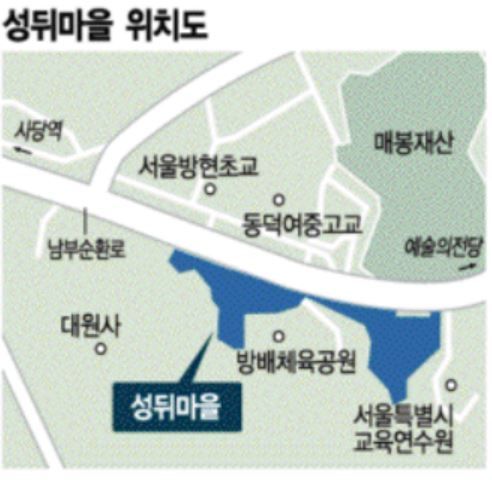 3000억 풀리는 강남 판자촌 성뒤마을, 토지보상 작업 본격화