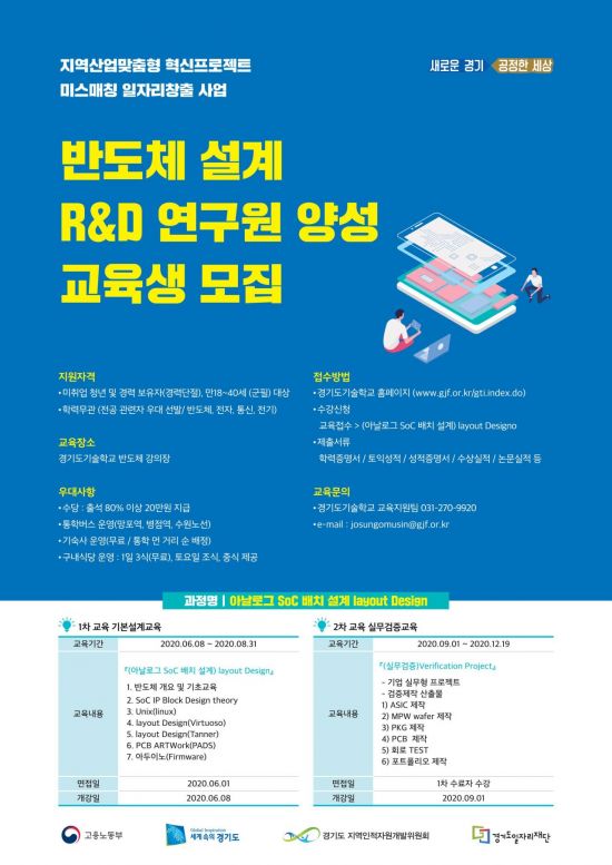 경기일자리재단, 반도체 인력 양성 팔걷어