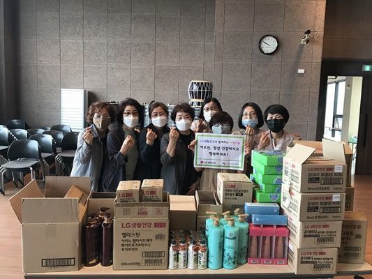목포이랜드노인복지관, 어르신 생필품 지원 나눔