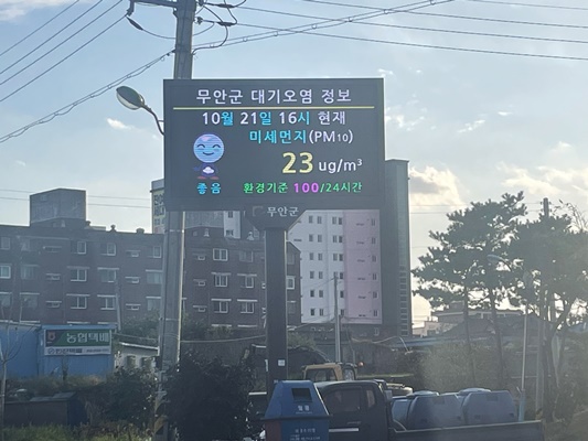 무안군 ‘한빛원전 방사선량 전광판’ 추가 설치