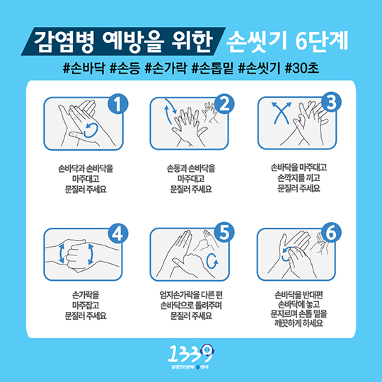 감염병 예방은 내 손으로 올바른 손씻기