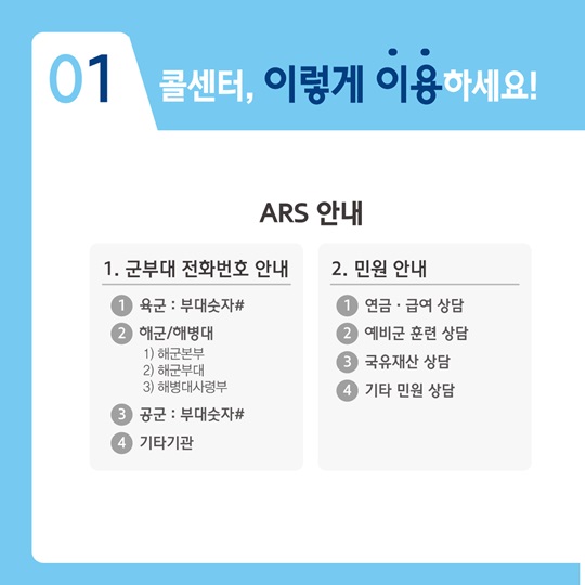 국방 관련 민원 전화 상담은?