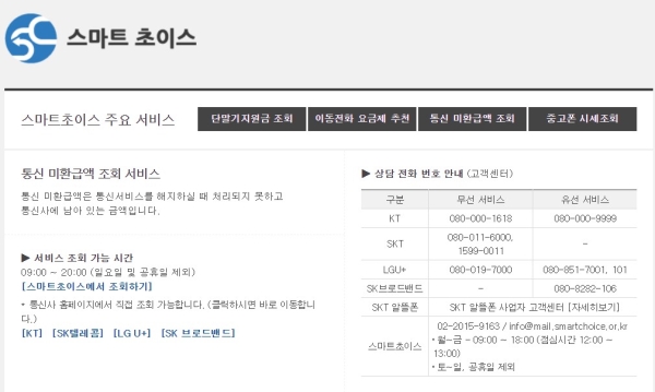 ‘스마트초이스’ 접속 폭주… 통신 미환급액·중고폰 시세 조회 가능