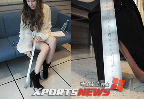 슈어홀릭 서인영, 14cm 킬힐 인증샷 화제