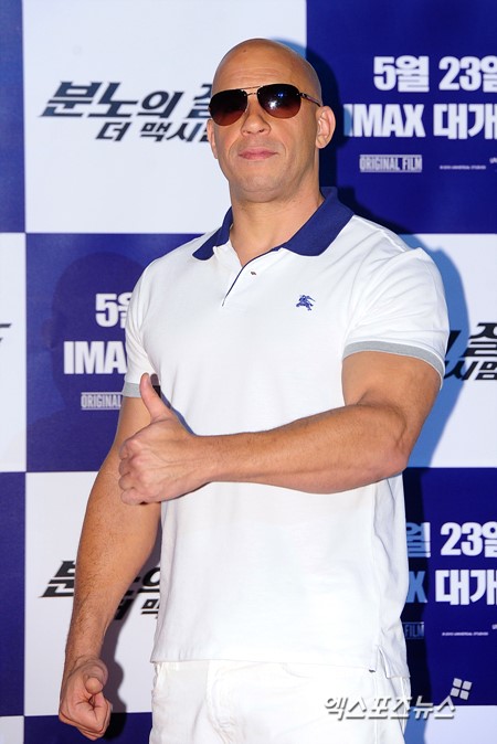 빈 디젤 한국 영화팬들 최고[포토]