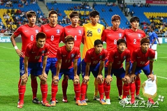 '홍명보 호 첫 승 결의 다지는 한국 대표팀'[포토]