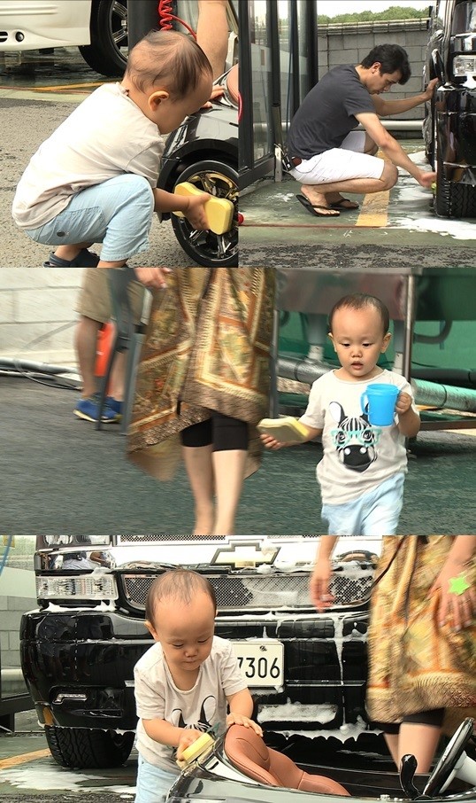 오마베 손주안, 부전자전 자동차 사랑 세차도 척척