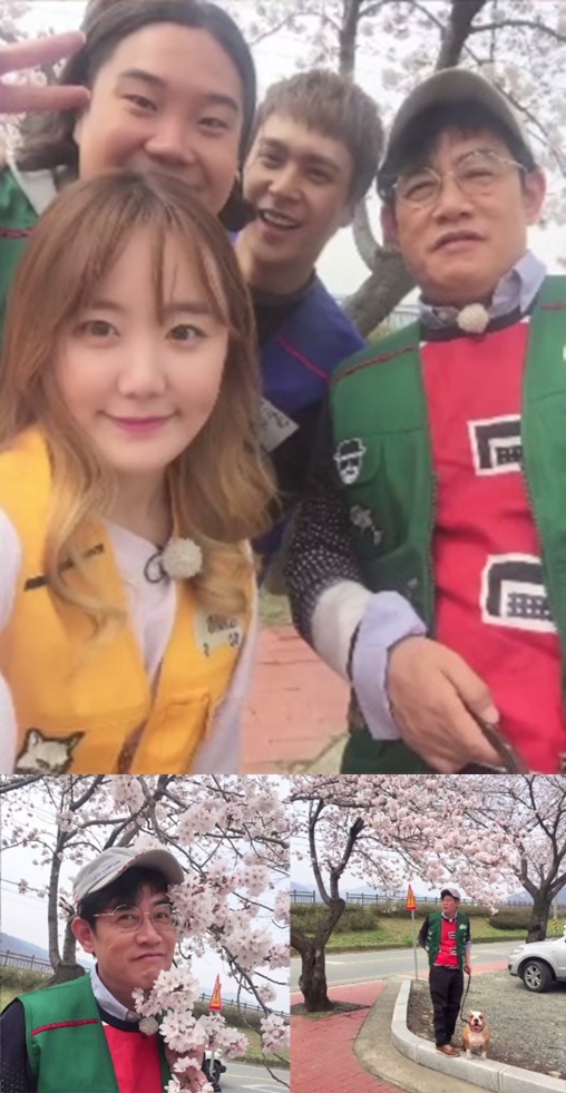 이경규·예림·손동운·유재환, 벚꽃 구경 셀카 훈훈