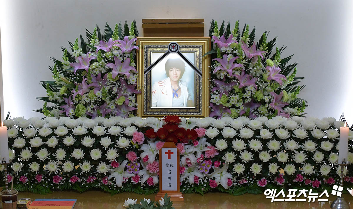 인제대학교 상계백병원 장례식장에 마련된 故 문지윤의 빈소[포토]