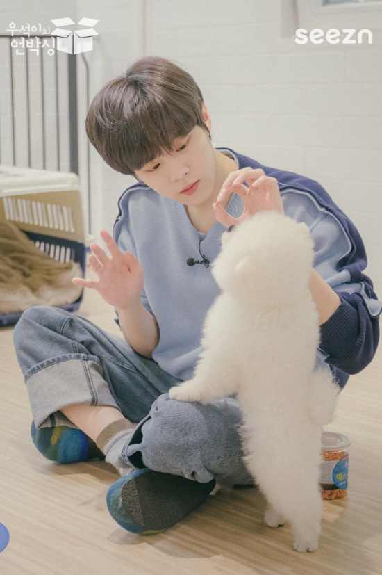 김우석, 반려견 따따와 행복 일상…러블리 그 자체