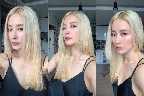 황보, 셀프 메이크업+이국적 미모…더워서 땀이 보송보송 [★해시태그]