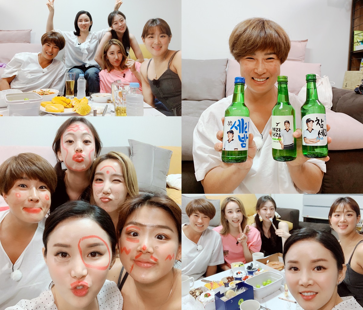 노는 언니 박세리 서울 집 집들이…얼굴에 가득한 낙서 궁금증 상승
