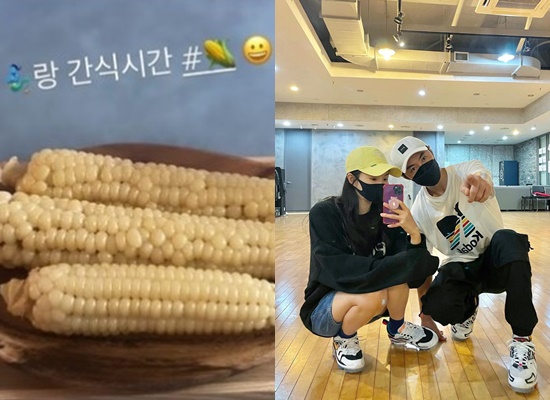 지니랑 간식시간…류이서, ♥전진과 알콩달콩 옥수수 간식