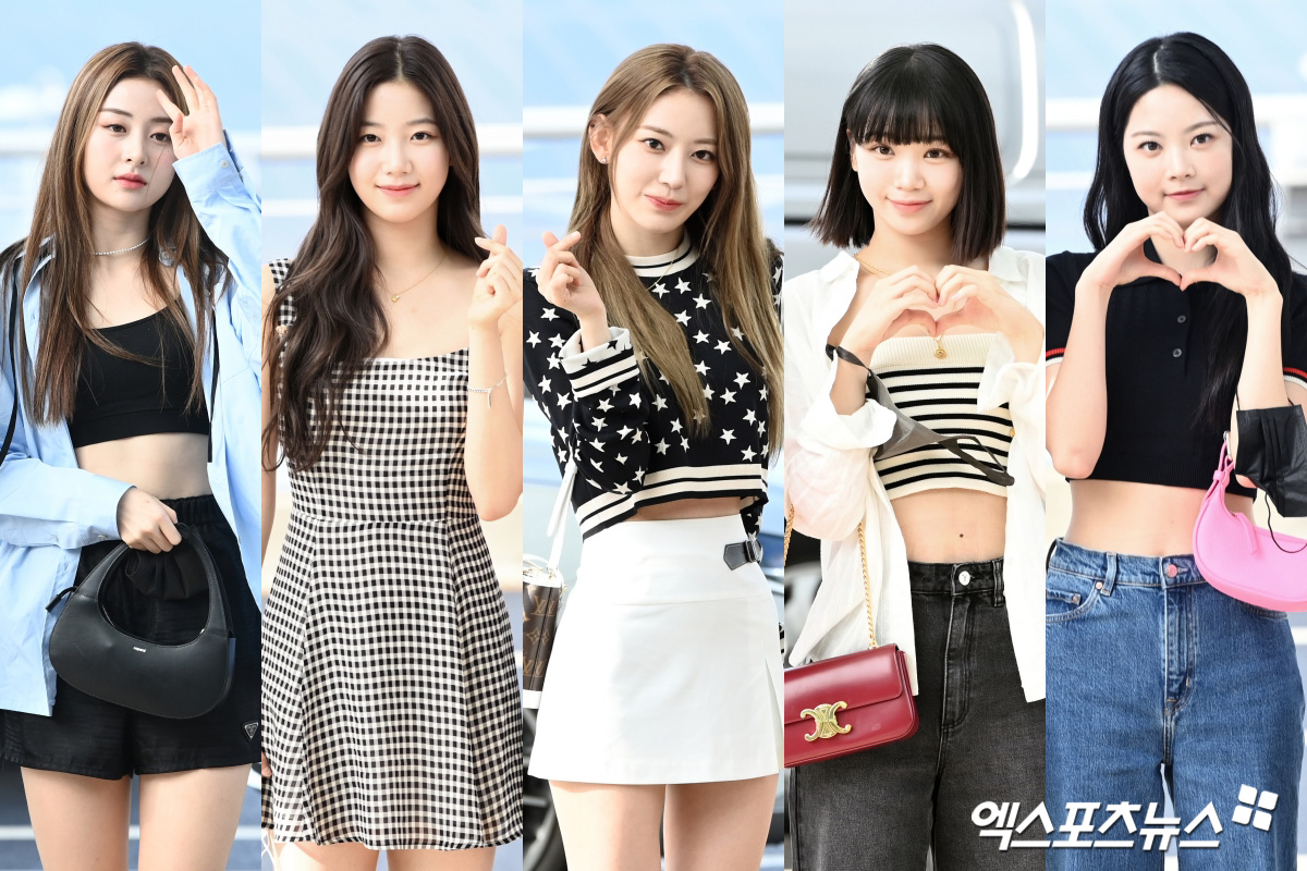 르세라핌 첫 출국 공항패션 일본 팬心 사로잡으러 출발해요![엑s HD화보]
