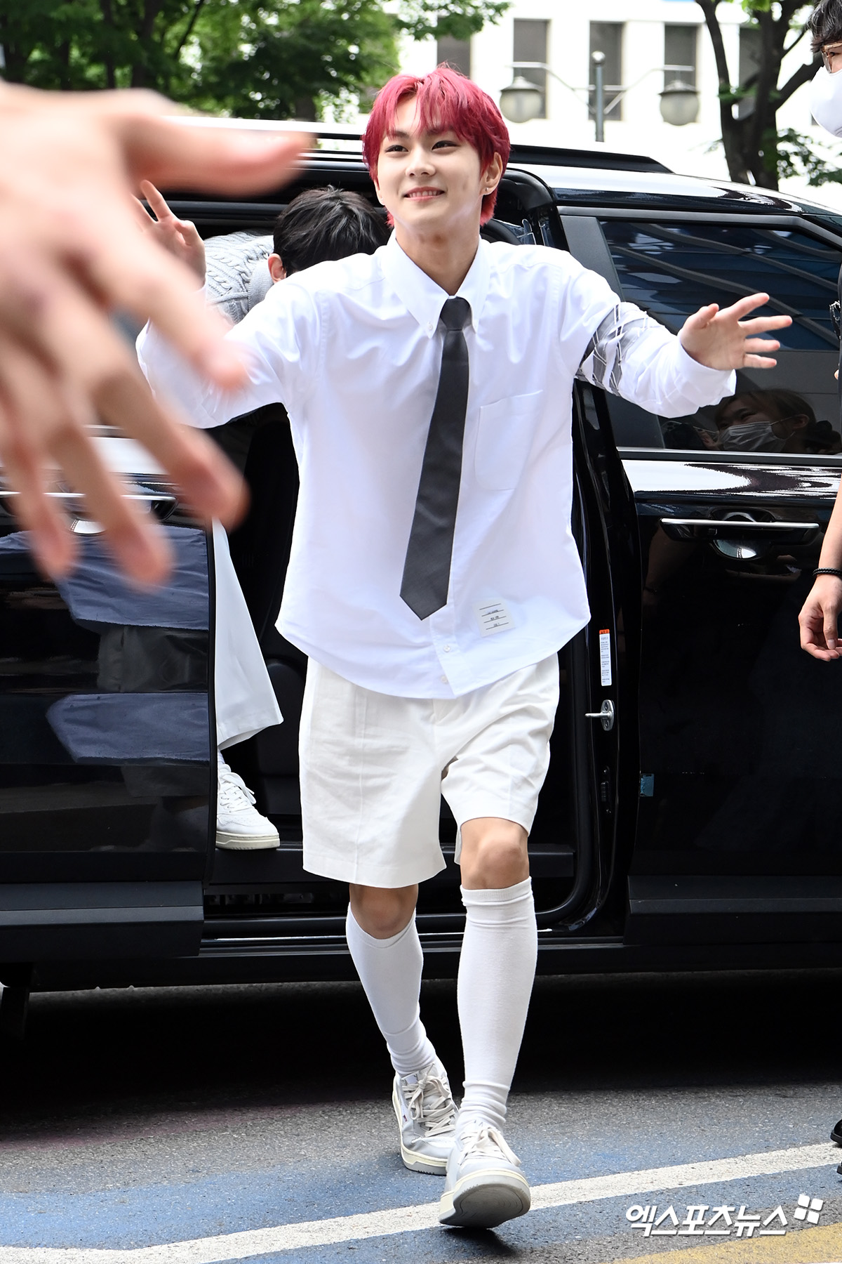 엔하이픈 정원 팬들에게 보조개 미소로 인사[엑s HD포토]