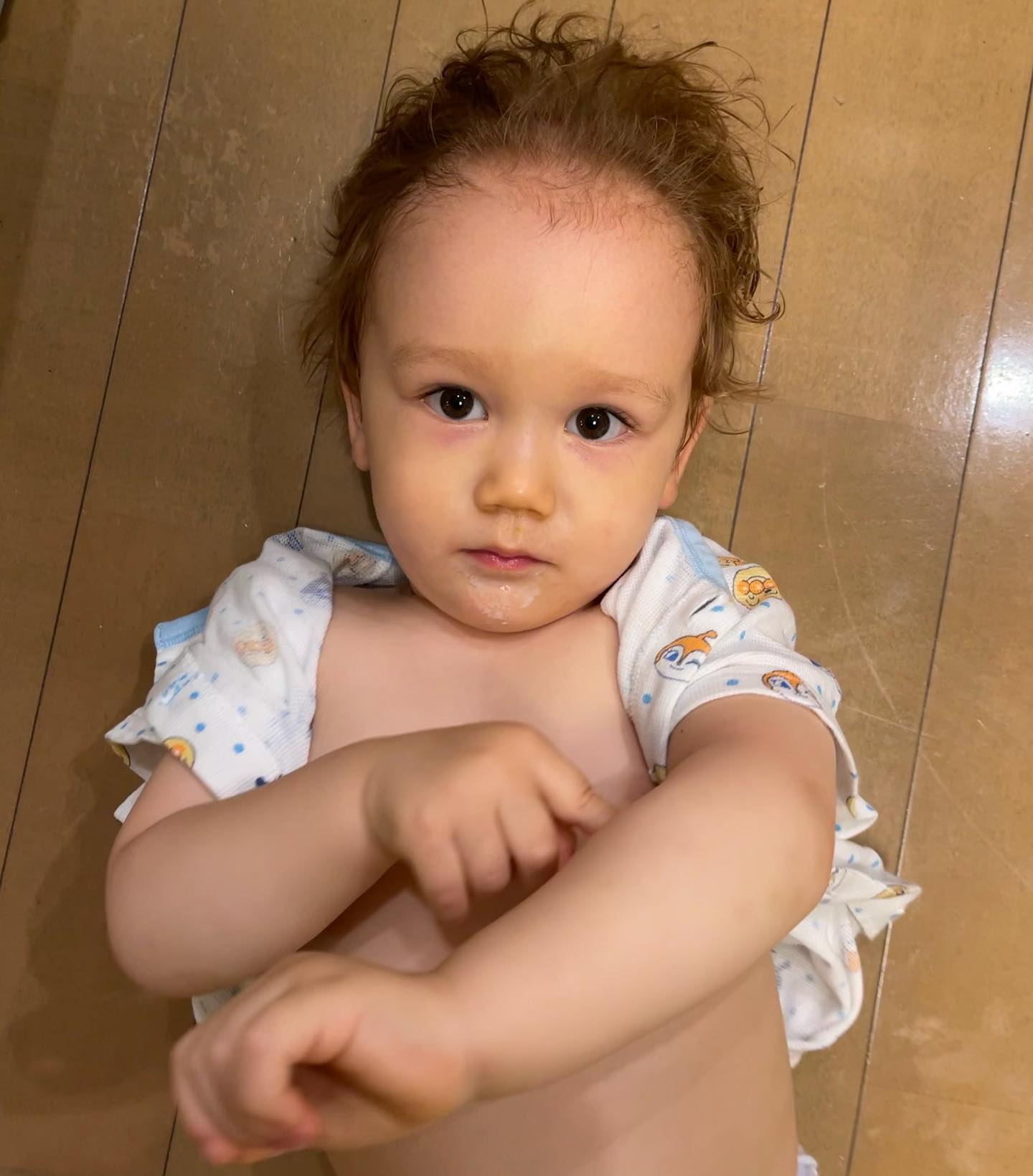 사유리, 둘째 욕심 낼만하네…子 젠, 곱슬머리도 귀여워