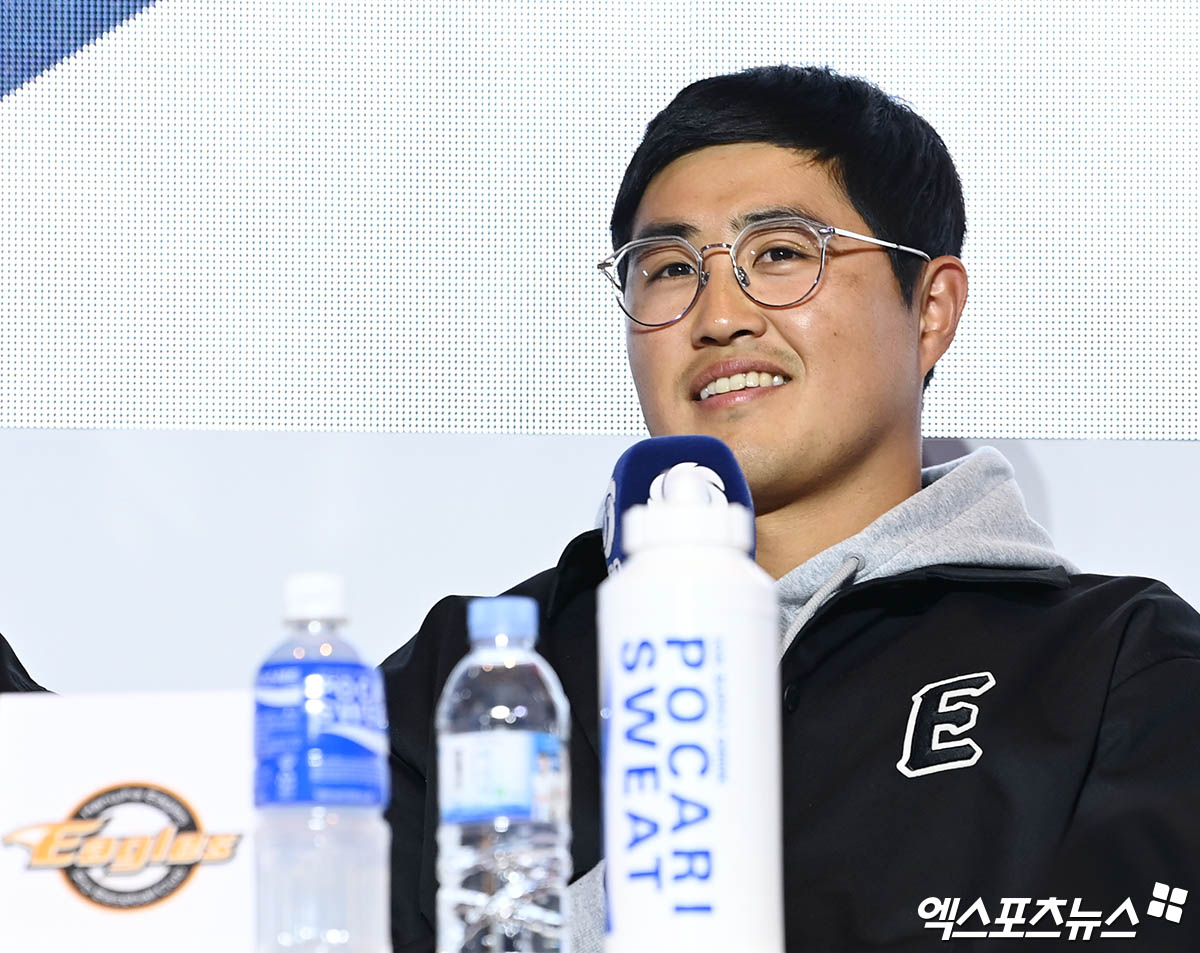 채은성이 올해 보고 싶은 기사 제목은 한화, 5년 만에 5강 [미디어데이]
