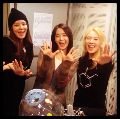 소녀시대 수영, 윤아, 효연(왼쪽부터)