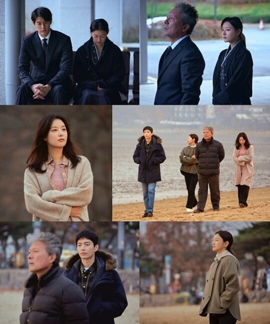 이민기X김지원X이엘, 어머니 떠나보낸 삼 남매…눈물의 장례식장 (나의 해방일지)