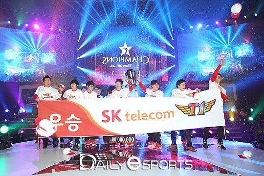[포토] 롤챔스 윈터 우승 차지한 SK텔레콤 K