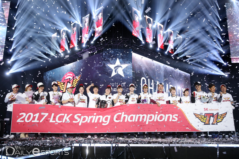 [포토] 롤챔스 챔피언 SK텔레콤 T1 여섯 번째 우승 