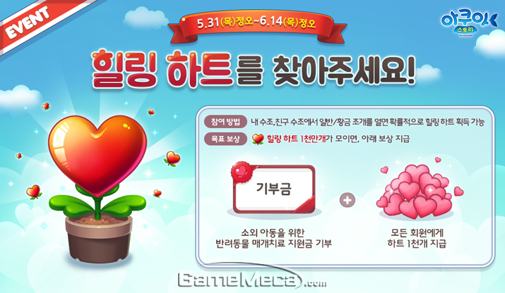 하트를 모아주세요, 아쿠아스토리 아동 심리치료 후원