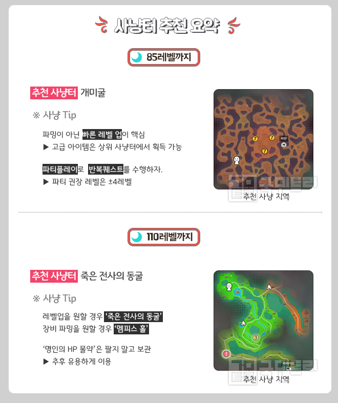[달빛조각사 꿀팁] 육성 고민 끝, 80레벨 이후 추천 사냥터 정리