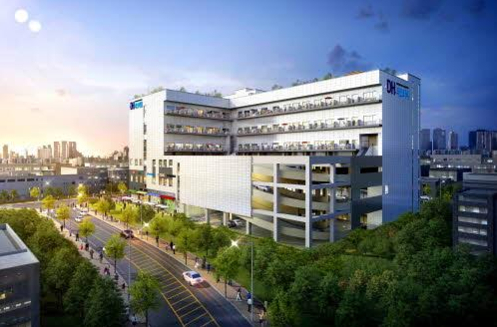 수원산업단지 DH 테크타워 크로스 드라이브 집중조명
