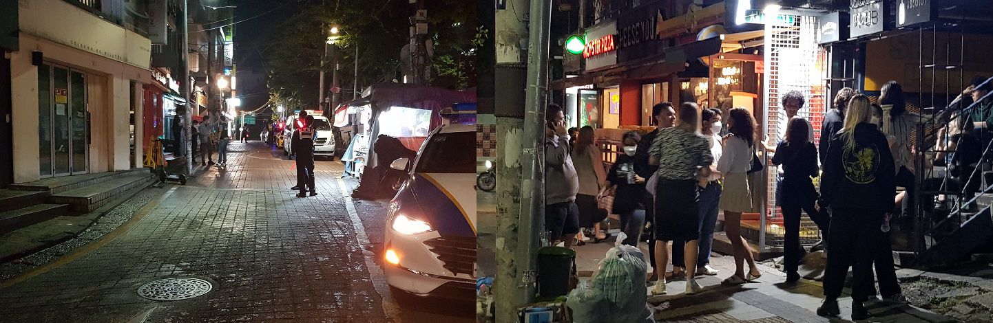 [르포] 홍대에서 벌어진 ‘무궁화 꽃이 피었습니다’… 경찰과 외국인, 방역단속 놓고 눈치게임
