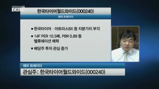 [관심주] 한국타이어월드와이드, 매력 철철 넘치네