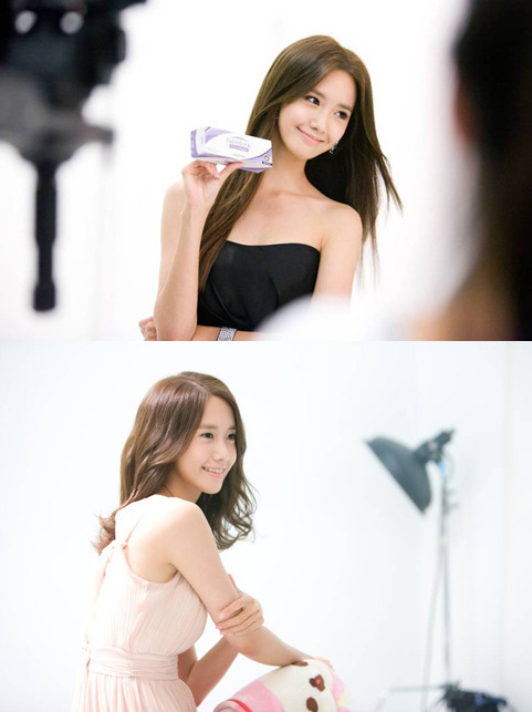 소녀시대 윤아, 렌즈 모델 광고 현장…‘무보정 여신 자태’