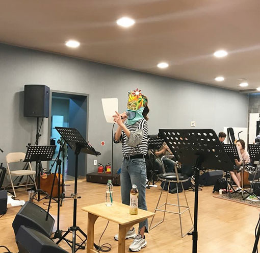 [#해시태그 컷] 레인보우 지숙, 노래 연습 때도 복면사랑