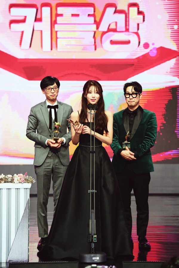유재석·이미주·하하, 완벽 케미 ‘베스트 커플상’ (MBC 방송연예대상) [DA포토]