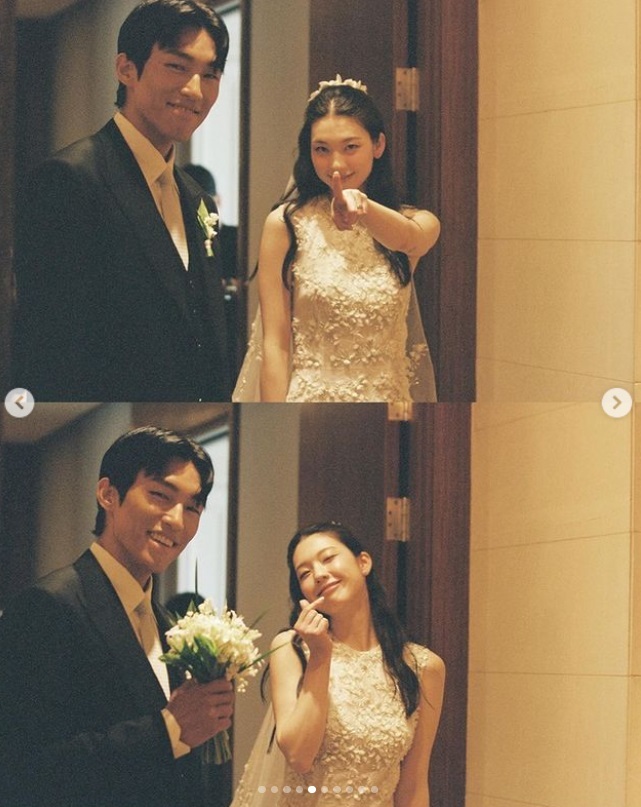 김승규♥김진경 “결혼식 날의 우리 둘”…비하인드 공개