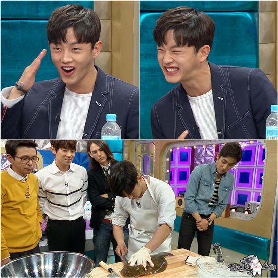 라디오스타 김민석, 송중기-송혜교 열애설부터 즉석 회뜨기 시범까지 김일병의 예능감은?