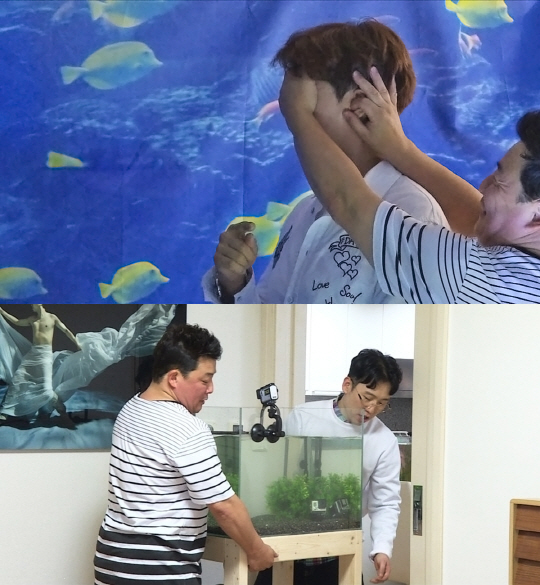 미운 우리 새끼  윤정수X남창희, 박수홍 위한 기상천외 생일 선물 수족관이 방에?