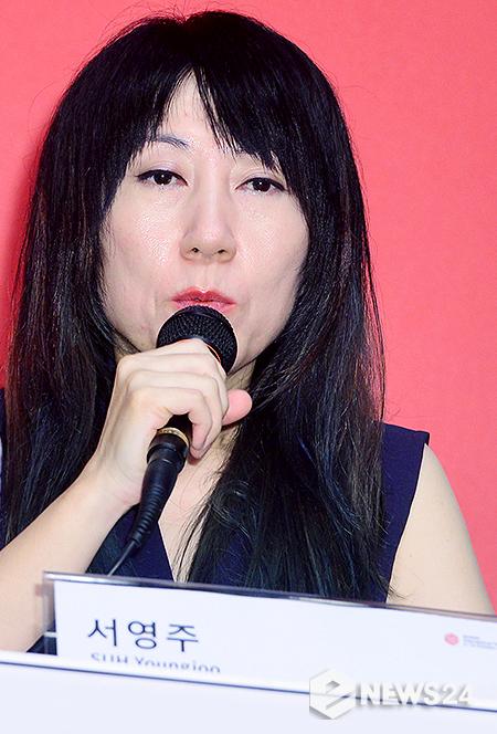 [e포토] 질문에 답하는 서영주 화인컷 대표