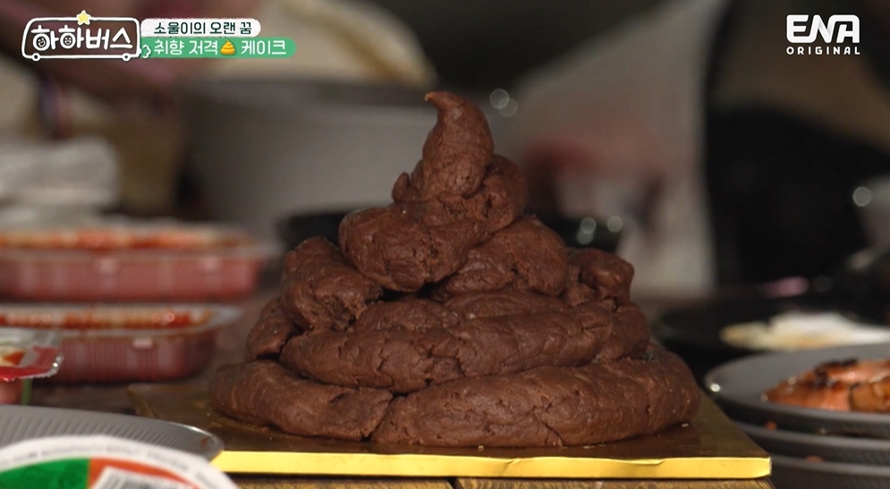 하하버스 하하 만들어준 똥케이크에 둘째 子 소울이 우웩
